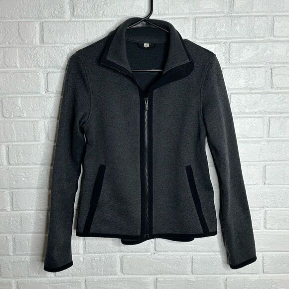 Lululemon It's Fleecing Cold Full Zip Jacket Gray Black  size 4 - Picture 1 of 8